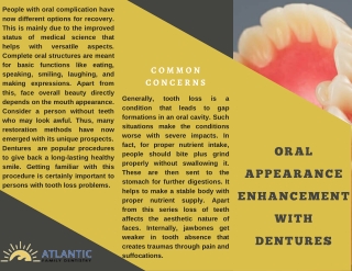 Oral Appearance Enhancement With Dentures