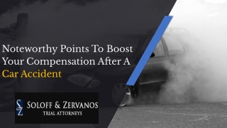 Noteworthy Points To Boost Your Compensation After A Car Accident