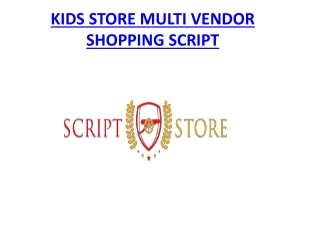 KIDS STORE MULTI VENDOR SHOPPING SCRIPT - WEBSITE SCRIPTS