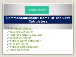 CommonCalculator
