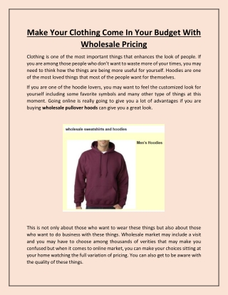 Make Your Clothing Come In Your Budget With Wholesale Pricing