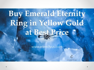 Buy Emerald Eternity Ring in Yellow Gold at Best Price - Eternity Us