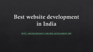 Best website development in India