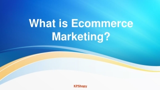 What is Ecommerce Marketing?