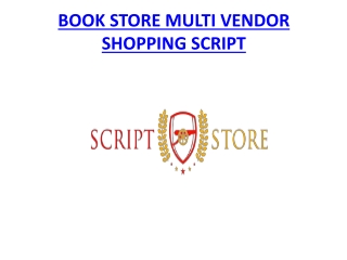 BOOK STORE MULTI VENDOR SHOPPING SCRIPT - WEBSITE SCRIPTS
