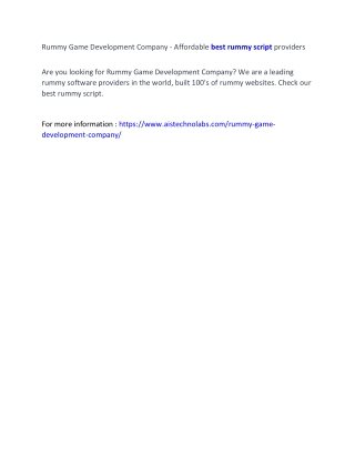 Rummy Game Development Company - Affordable best rummy script providers
