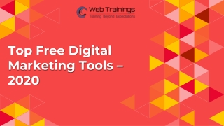 Top Free Digital Marketing Tools – 2020