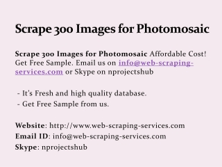 Scrape 300 Images for Photomosaic