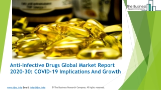 2020 Anti-Infective Drugs Market Size, Growth, Drivers, Trends And Forecast