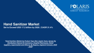 Hand Sanitizer Market Size worth $17.2 Billion by 2026 | CAGR: 31.4%