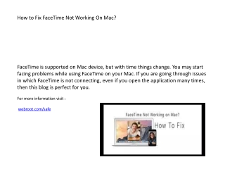 How to Fix FaceTime Not Working On Mac?