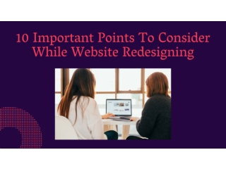 10 Important Points To Consider While Website Redesigning