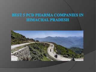 Best 5 PCD Pharma Companies in Himachal Pradesh