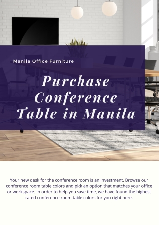 Purchase Conference Tables with Modern Designs In Manila
