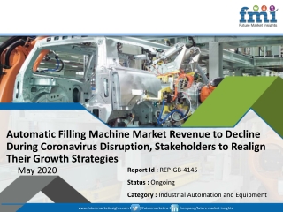 Automatic Filling Machine Market Revenue to Decline During Coronavirus Disruption, Stakeholders to Realign Their Growth