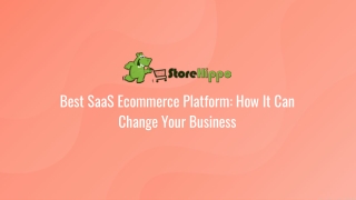 Best SaaS Ecommerce Platform: How It Can Change Your Business