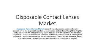 Disposable Contact Lenses Market Analysis By COVID-19 Impact