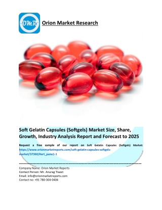 Soft Gelatin Capsules (Softgels) Market