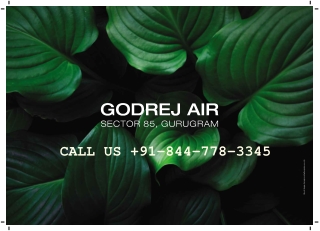 Godrej Air Sector 85 Experience Fresh Air In Abundance Gurugram | Brochure,PDF