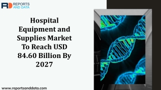 Hospital Equipment and Supplies Market To Reach USD 84.60 Billion By 2027