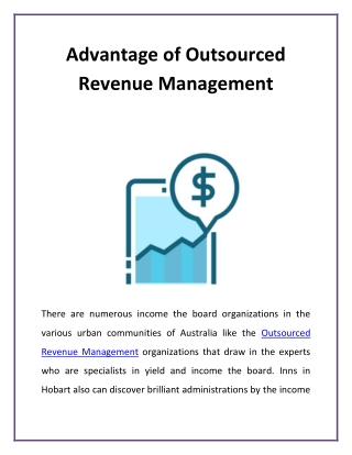 Advantage of Outsourced Revenue Management