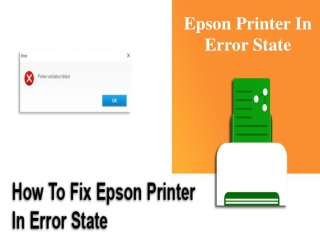 How To Fix Epson printer in error state