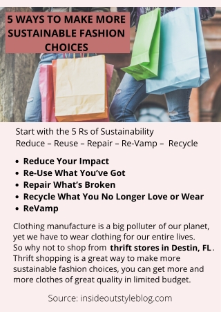 5 WAYS TO MAKE MORE SUSTAINABLE FASHION CHOICES