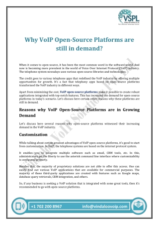 Why VoIP Open-Source Platforms are still in demand?