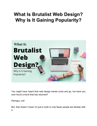 What Is Brutalist Web Design? Why Is It Gaining Popularity?