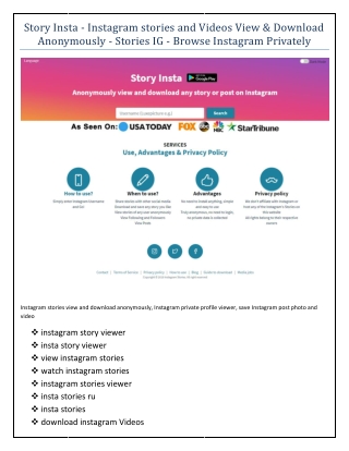 instagram stories viewer