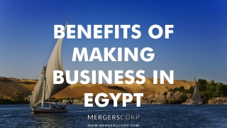 Benefits of Making Business in Egypt | Buy & Sell Business