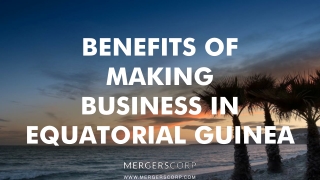 Benefits of Making Business in Equatorial Guinea | Buy & Sell Business