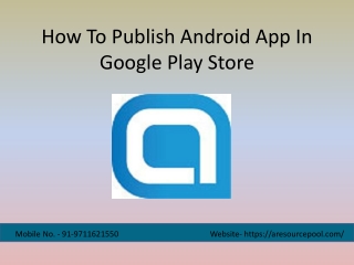 How To Publish Android App In Google Play Store