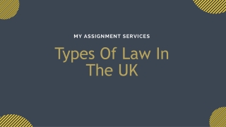 Types Of Law In The UK
