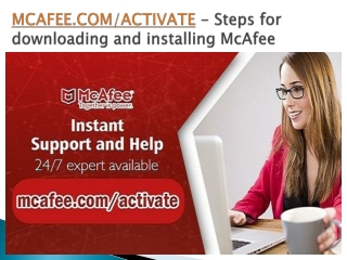 MCAFEE.COM/ACTIVATE - Steps for downloading and installing McAfee
