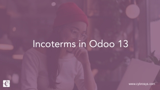 Incoterms in Odoo 13