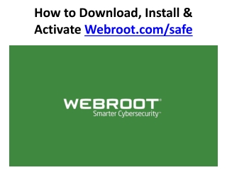How to Download, Install & Activate WEBROOT Antivirus.