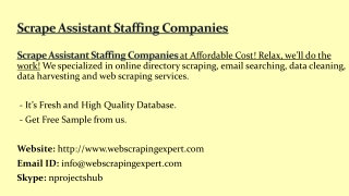 Scrape Assistant Staffing Companies