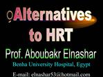 Alternatives to HRT