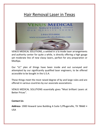 Hair Removal Laser in Texas
