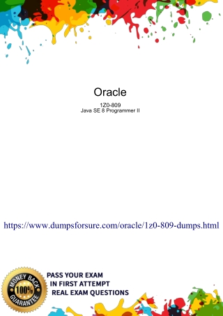 Latest 1Z0-809 Exam Questions Answers - 1Z0-809 Dumps PDF DumpsForSure