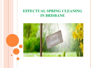 Effectual Spring Cleaning in Brisbane
