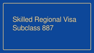 Skilled Regional Visa Subclass 887 | ISA Migrations