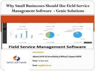 Why Small Businesses Should Use Field Service Management Software  - Genic Solutions.