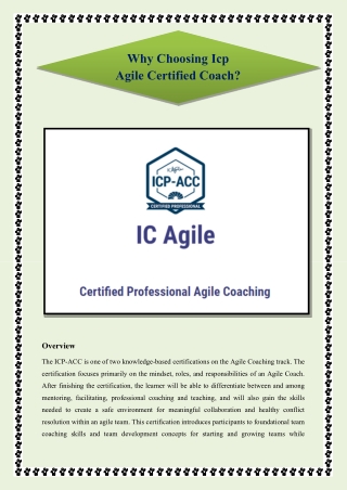 Why Choosing Icp Agile Certified Coach?
