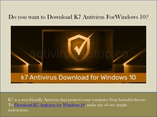 Do you want to Download K7 Antivirus for Windows 10?