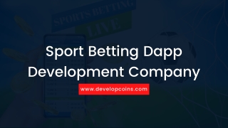 Sports Betting Dapp Development Company