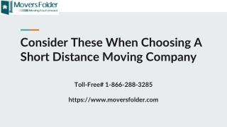 Know How to Pick the Best Short Distance Moving Company