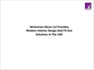 Winteriors Décor LLC Provides Modern Interior Design And Fit Out Solutions In The UAE