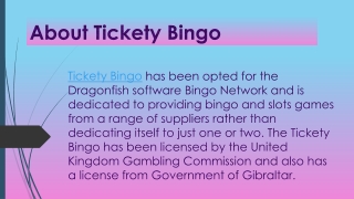 Tickety Bingo - £10 Bingo Bonus, 5 Free Bingo Tickets & 20 Free Spins